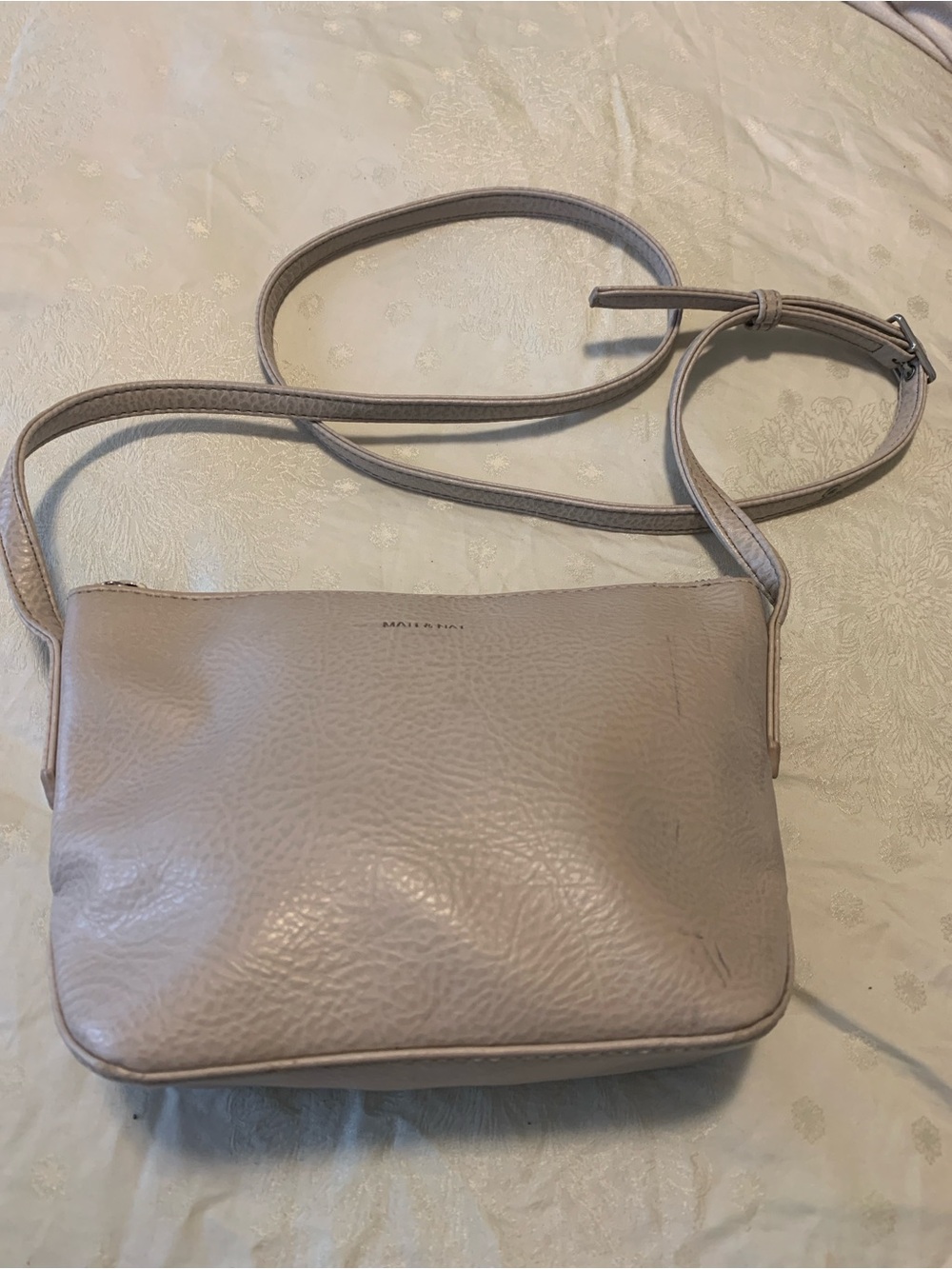 Matt & Nat Vegan Leather Crossbody Bag in Light Taupe
